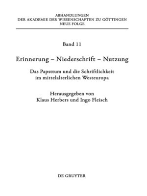 cover image of Erinnerung – Niederschrift – Nutzung